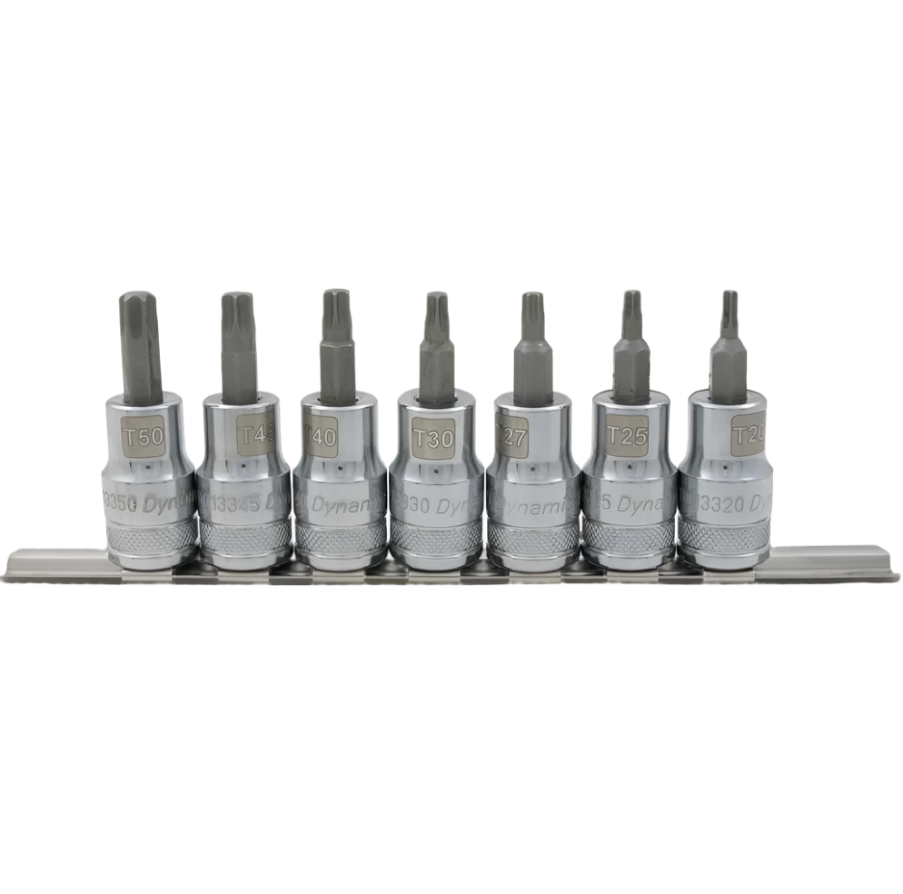 Dynamic GT-D018016  -  7 Piece Standard Length Torx Socket Set 1/2" Drive - Wise Line Tools