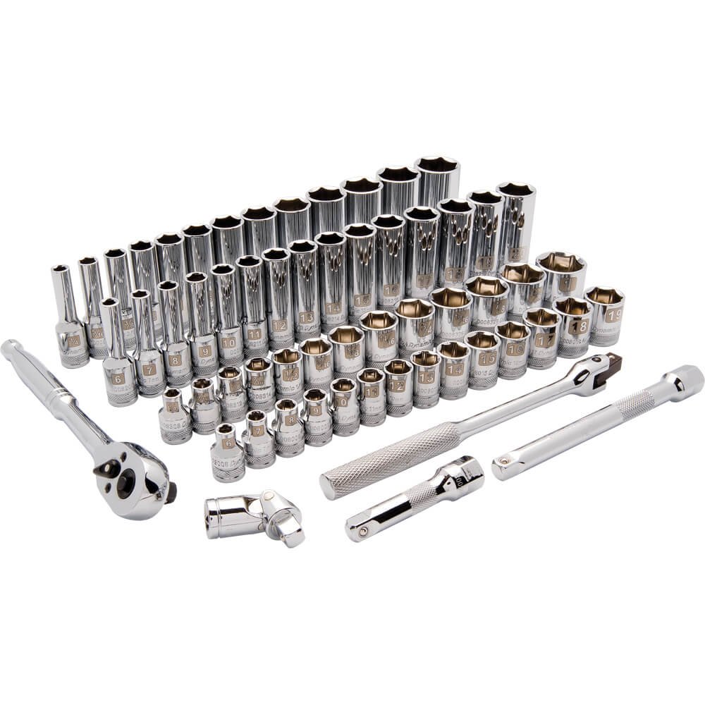Dynamic D010012 - 3/8" Drive 6 Point Standard and Deep SAE Metric Socket Set DYNAMIC