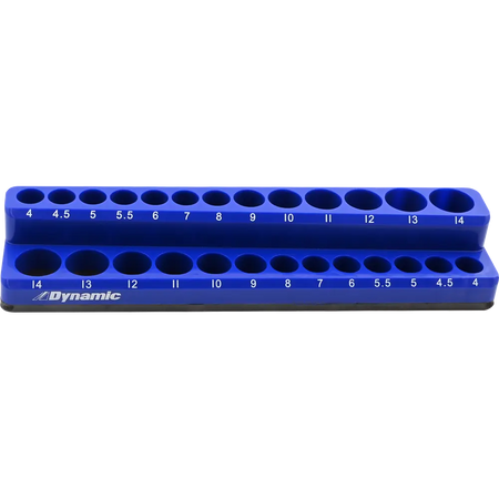 DYNAMIC GT-D029001 - 1/4-in Drive Magnetic Organizer for 26 Metric Sockets