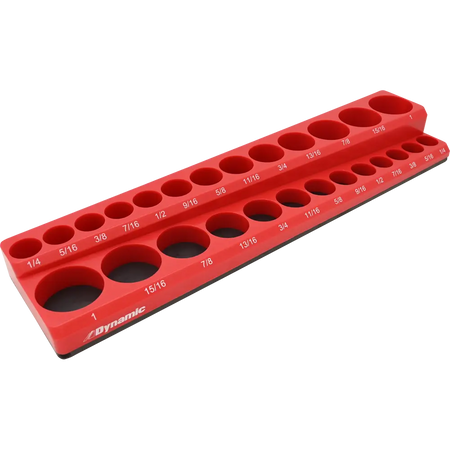 Dynamic Tools GT-D029002 -Dynamic Tools 3/8-in Drive Magnetic Organizer for 26 SAE Sockets DYNAMIC