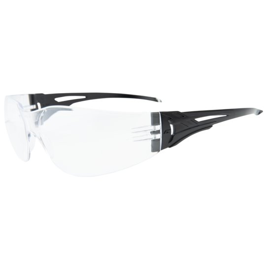 EDGE EYEWEAR CV111  -  Viso - Black Frame / Clear Lens Safety Glasses - Wise Line Tools