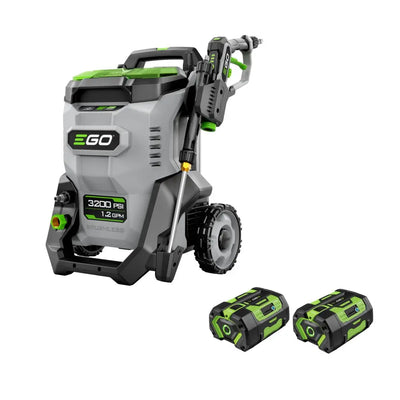 EGO HPW3204-2 - POWER+ 3200 PSI Pressure Washer with 2 x 6.0Ah Batteries and 320W Charger