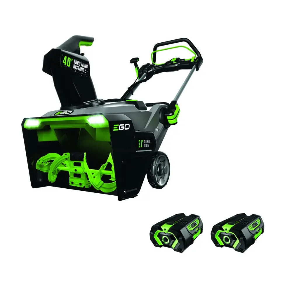 EGO SNT2112 - POWER+ Peak Power™ Snow Blower with Steel Auger and 2 x 5.0Ah Batteries and Dual Port Charger EGO