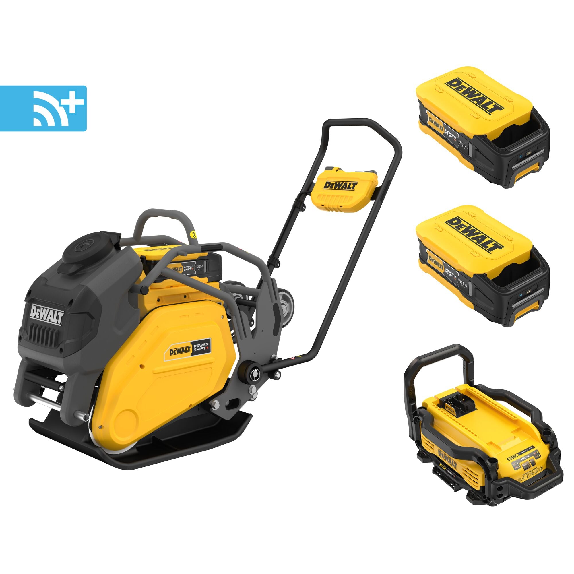 DEWALT DCPS7154AG2 – POWERSHIFT Vorwärts-Plattenverdichter-Kit