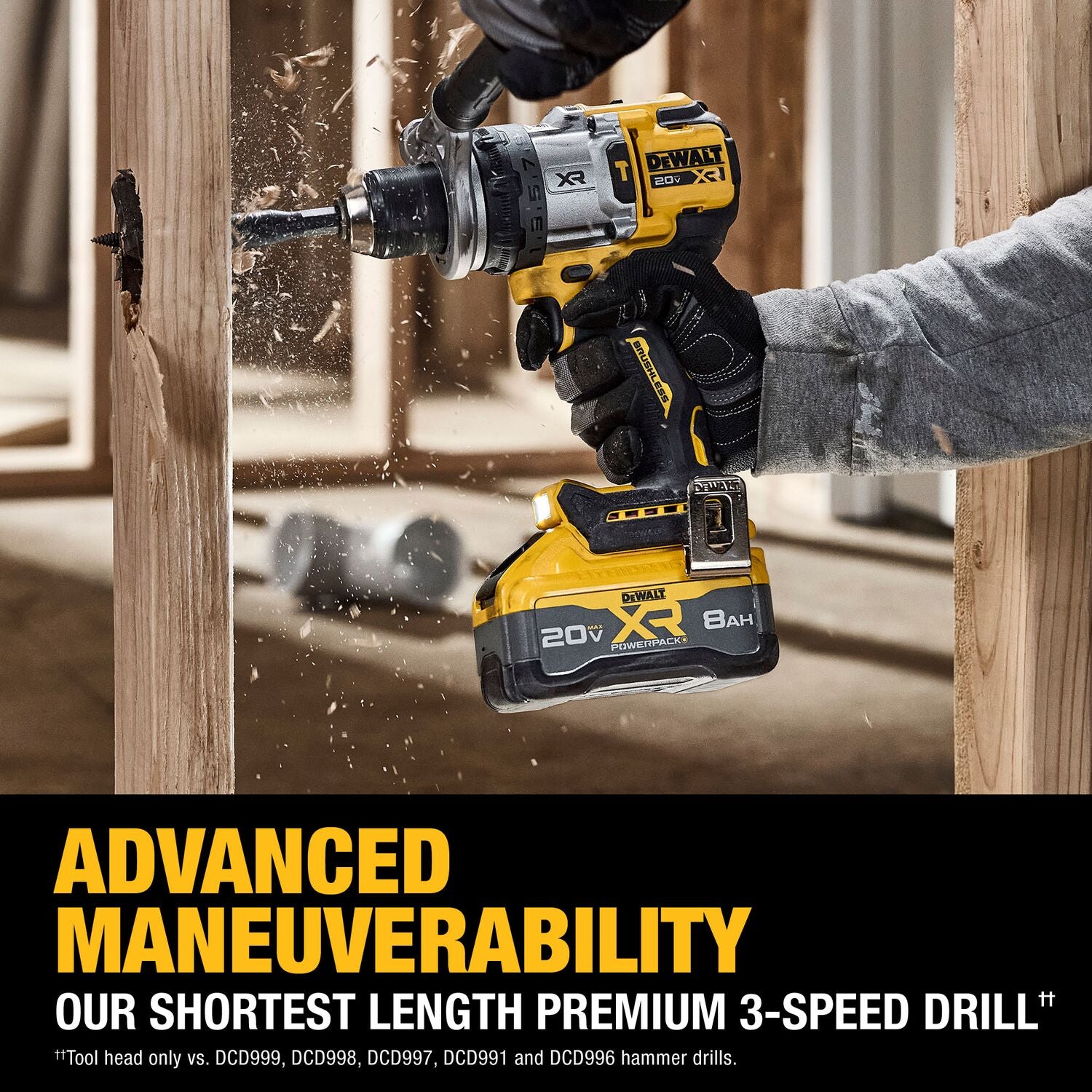 Dewalt DCD1007WW1 - 20V MAX* XR® BRUSHLESS CORDLESS 1/2 IN. 3-SPEED HAMMER DRILL Kit