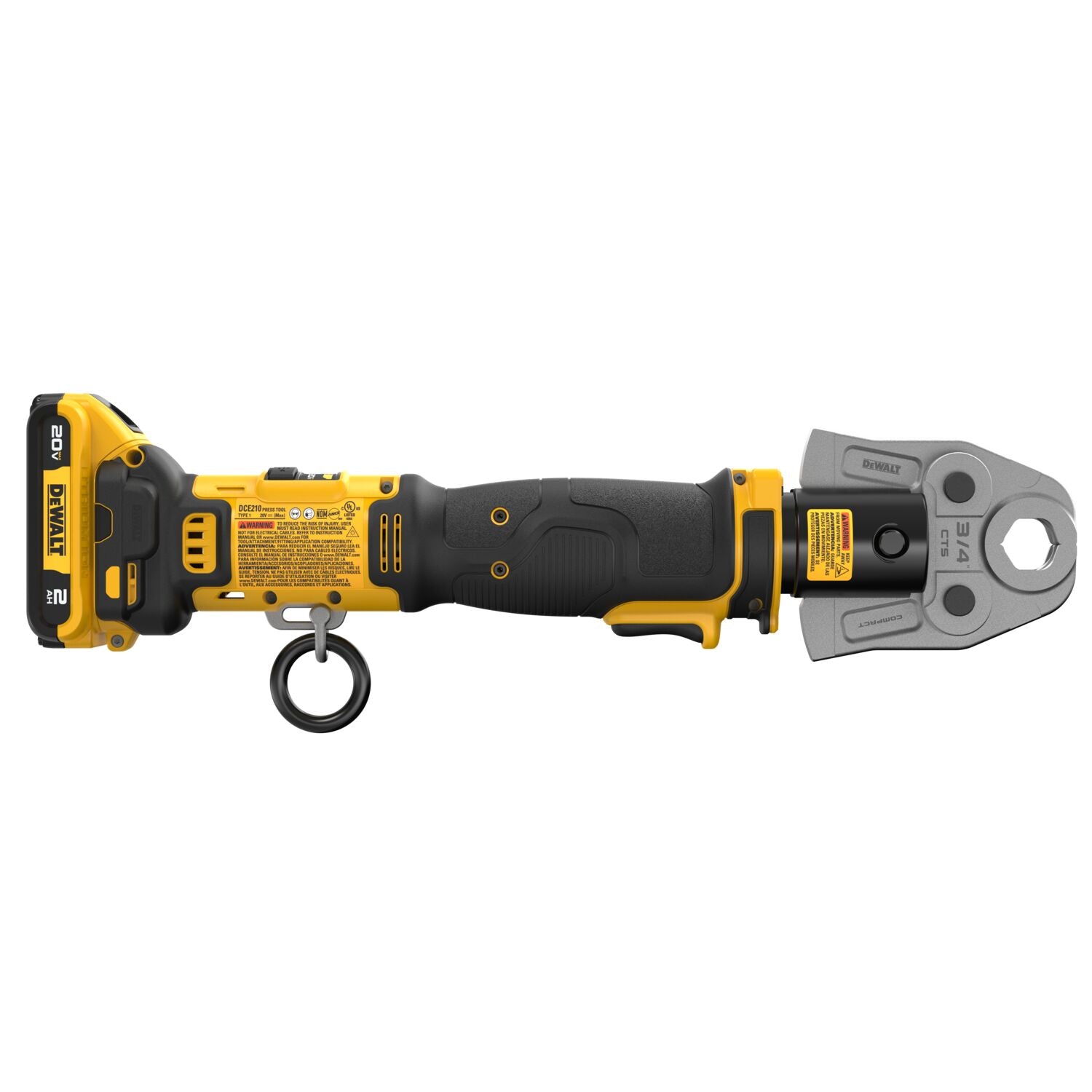 DEWALT DCE210D2K-20V 1/2 Zoll - 1-1/4 Zoll Kompaktpressen-Werkzeugsatz