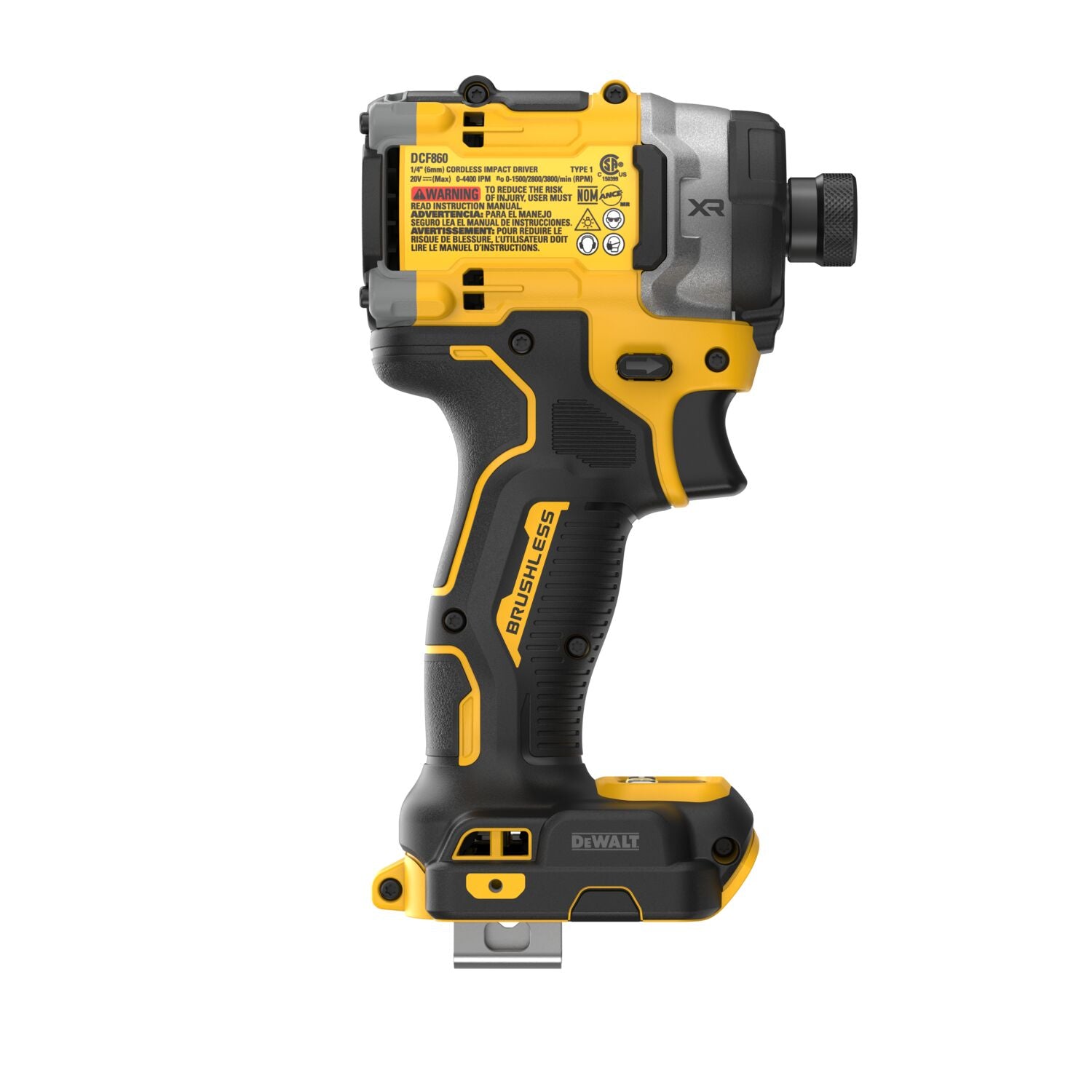 Dewalt DCF860B - 20V MAX* XR® BRUSHLESS CORDLESS 3-SPEED HIGH TORQUE 1/4 IN. IMPACT DRIVER (TOOL ONLY)