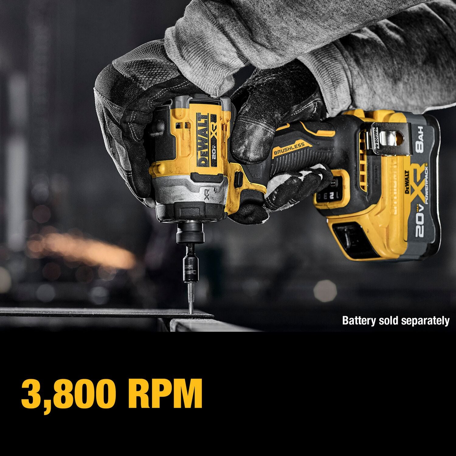 Dewalt DCF860B – 20 V MAX* XR® BÜRSTENLOSER AKKU-SCHLAGSCHRAUBER MIT 3 GANG UND HOHEM DREHMOMENT, 1/4-ZOLL-SCHLAGSCHRAUBER (NUR WERKZEUG)