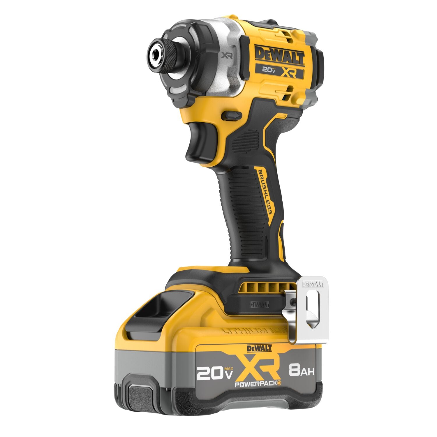 Dewalt DCF860WW1 - ENSEMBLE DE VISSEUSE À PERCUSSION 1/4 PO SANS FIL 20 V MAX* XR® SANS BALAIS, 3 VITESSES ET COUPLE ÉLEVÉ AVEC PACK D'ALIMENTATION XR™