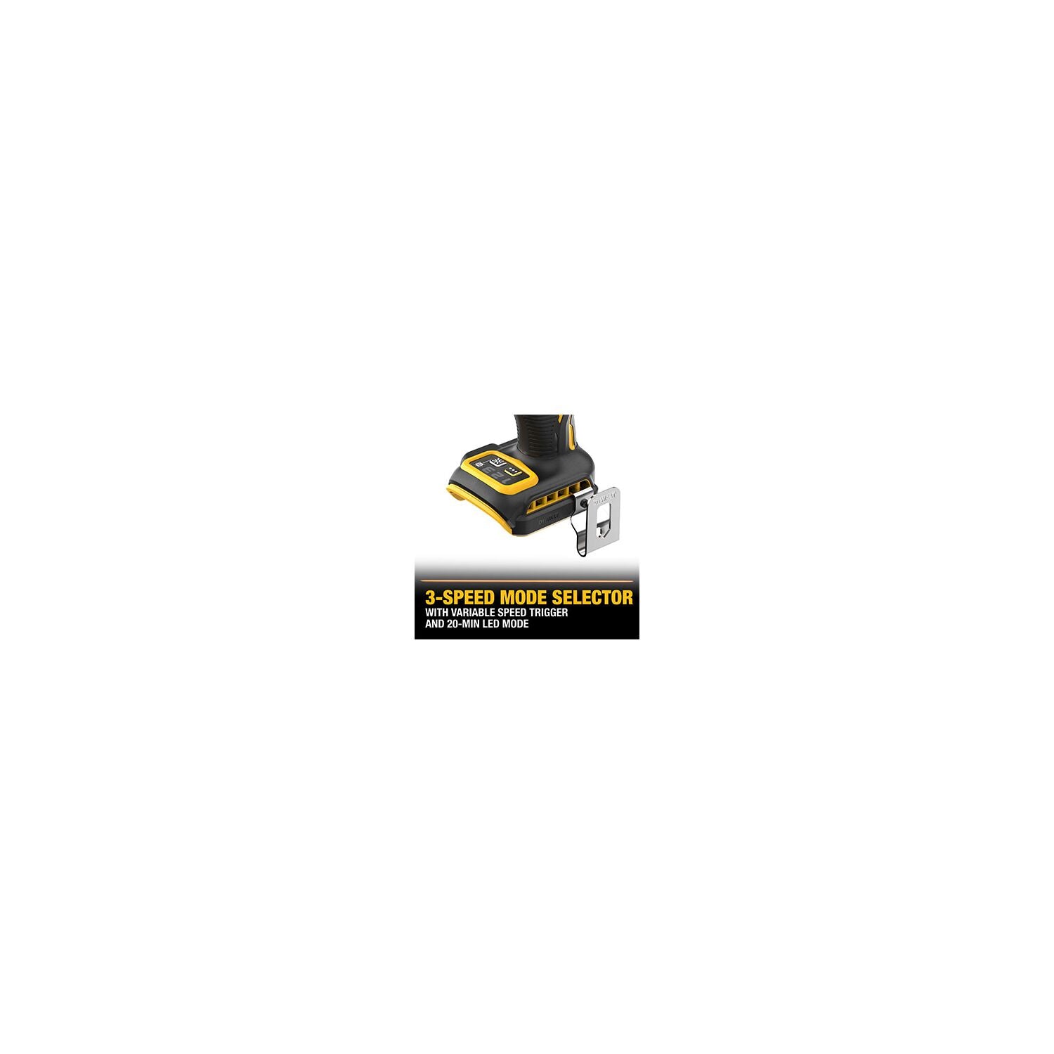 Dewalt DCF860WW1 - ENSEMBLE DE VISSEUSE À PERCUSSION 1/4 PO SANS FIL 20 V MAX* XR® SANS BALAIS, 3 VITESSES ET COUPLE ÉLEVÉ AVEC PACK D'ALIMENTATION XR™