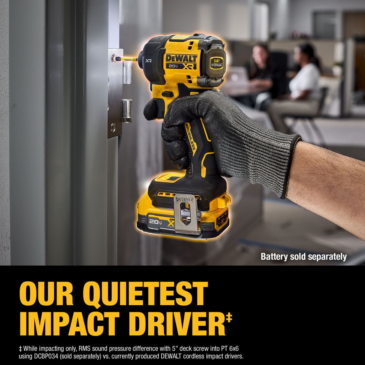 Dewalt DCF870B - 20V MAX* XR® Brushless Cordless 1/4 in. Quiet Hydraulic Impact Driver (Tool Only)