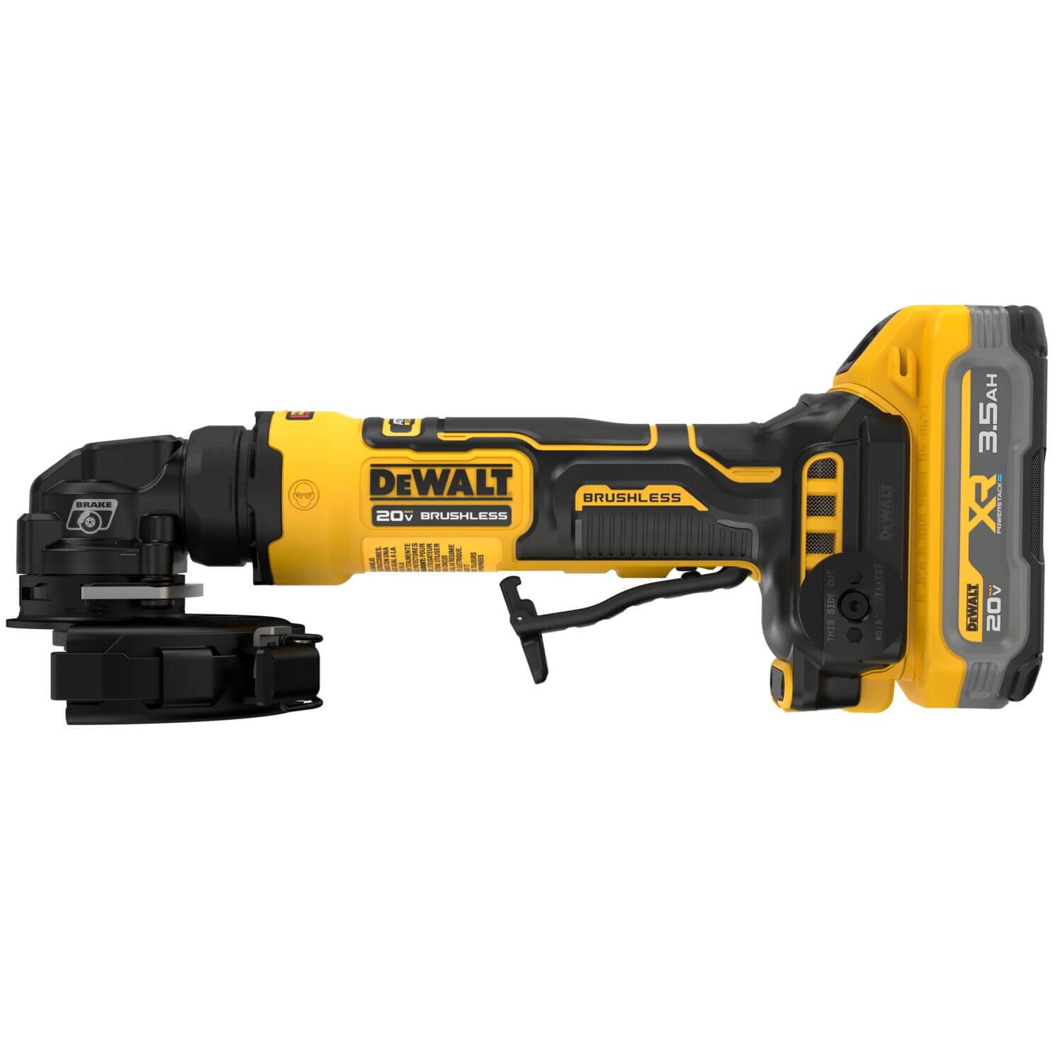 DEWALT DCG400S2 - ATOMIC 20V MAX* 4-Inch Cordless Angle Grinder Kit with XR POWERSTACK™