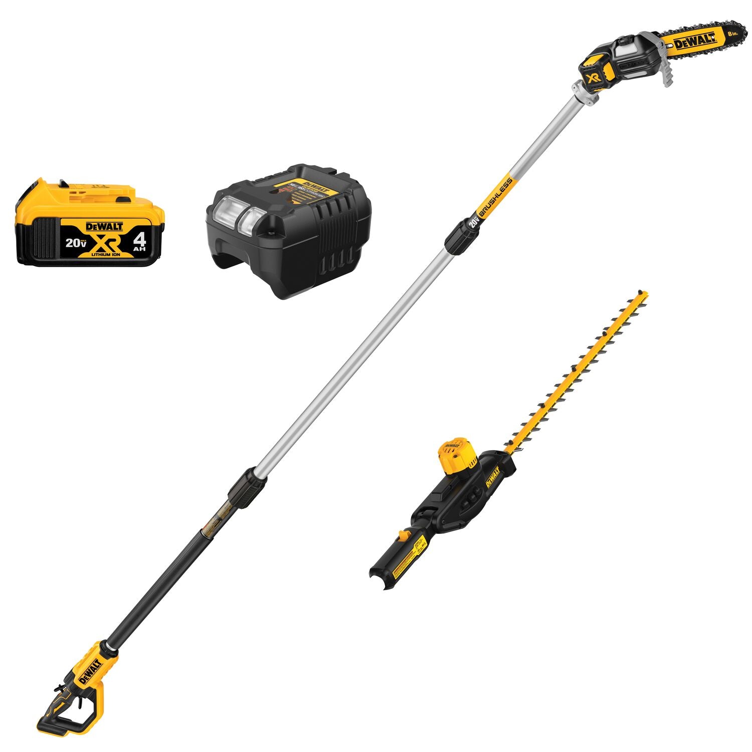 DeWalt DCKO86M1 - Ensemble scie à haie sur perche