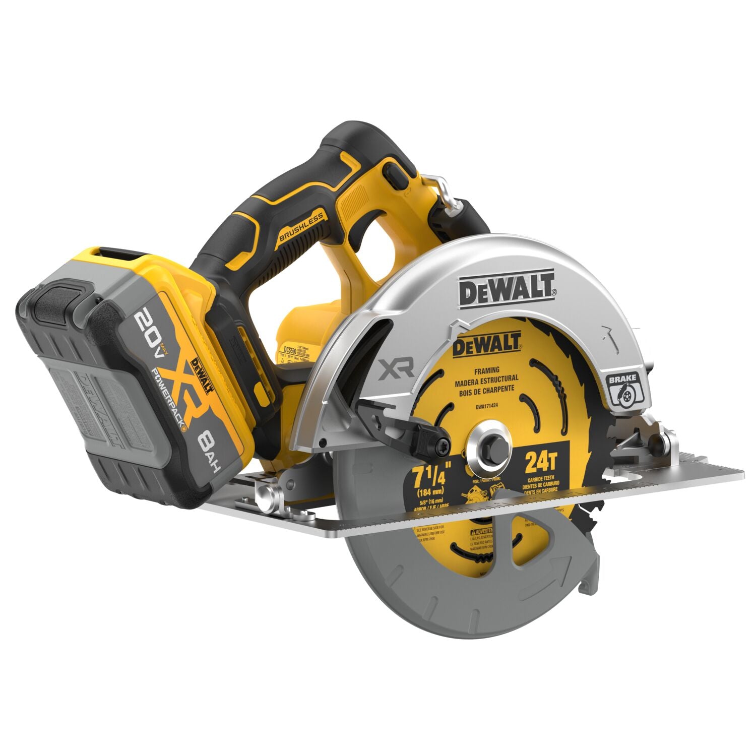 Dewalt DCS590WW1- 20V MAX* XR® BRUSHLESS CORDLESS 7-1/4 IN. CIRCULAR SAW KIT