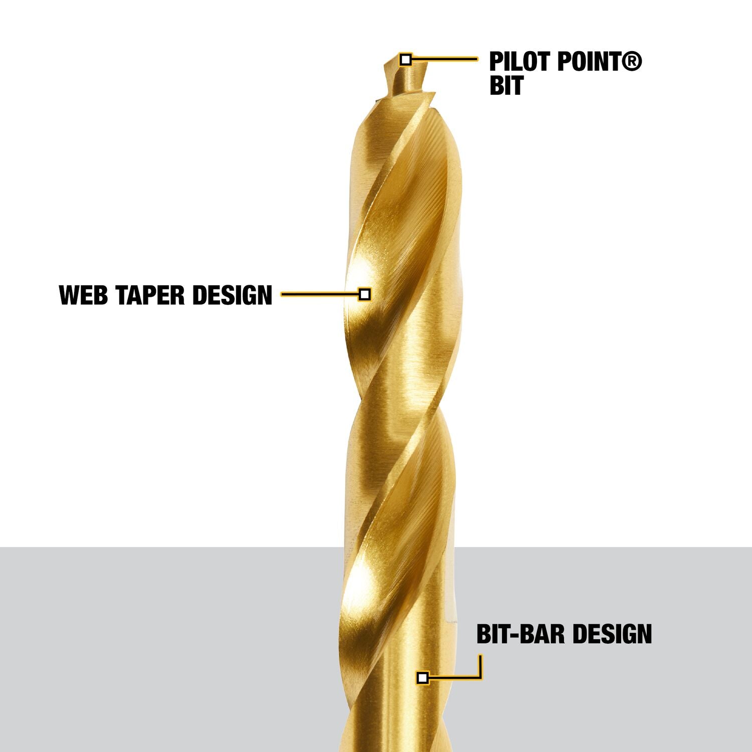 Dewalt DD5165 - 23pc Assorted Titanium Nitride Coated HSS Twist Drill Bit Set