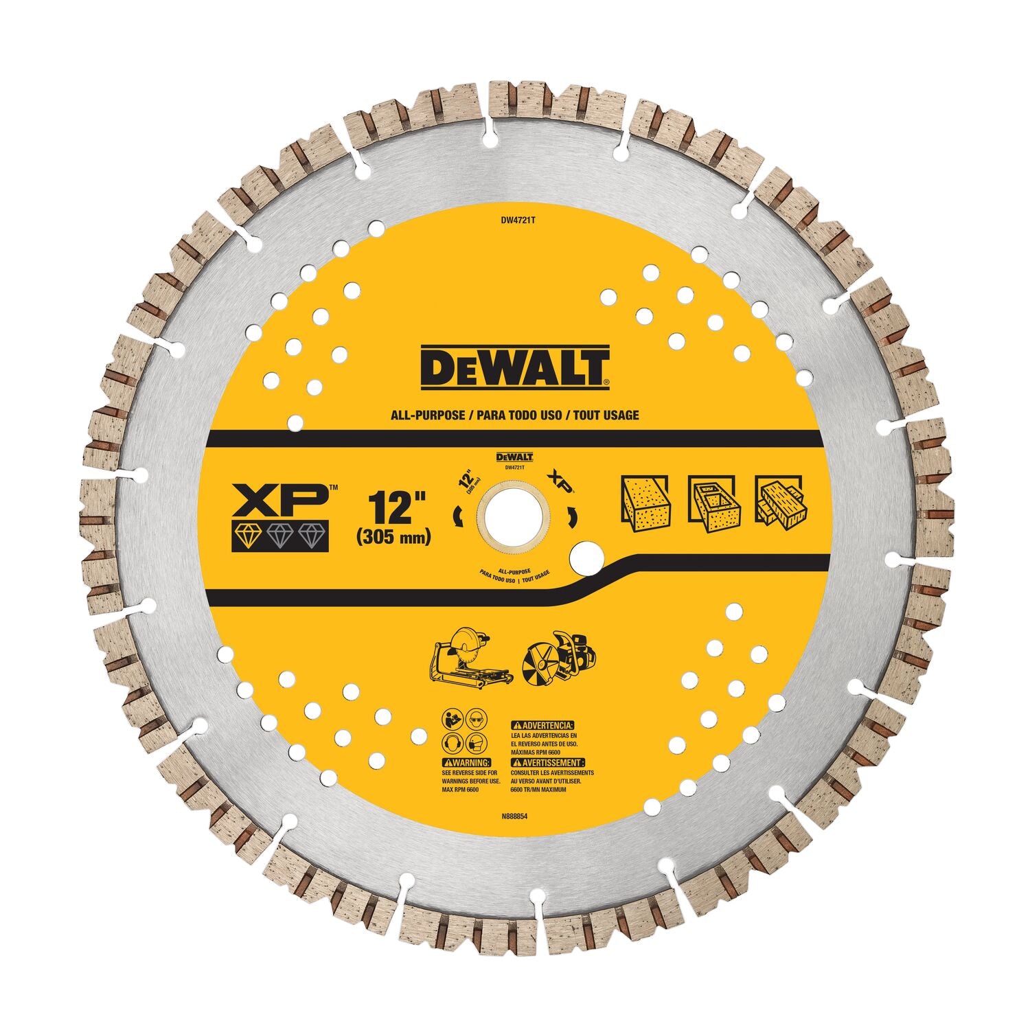 Dewalt DW4721T - 12" Segmented Rim  Fast Cut Blade