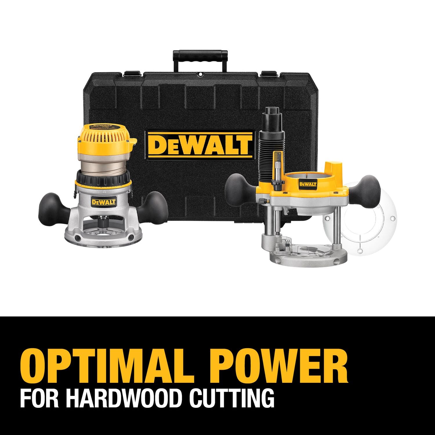 DEWALT DW616PK-Router, ensemble combiné à base fixe/plongeante, 11 A, 1-3/4 CV,