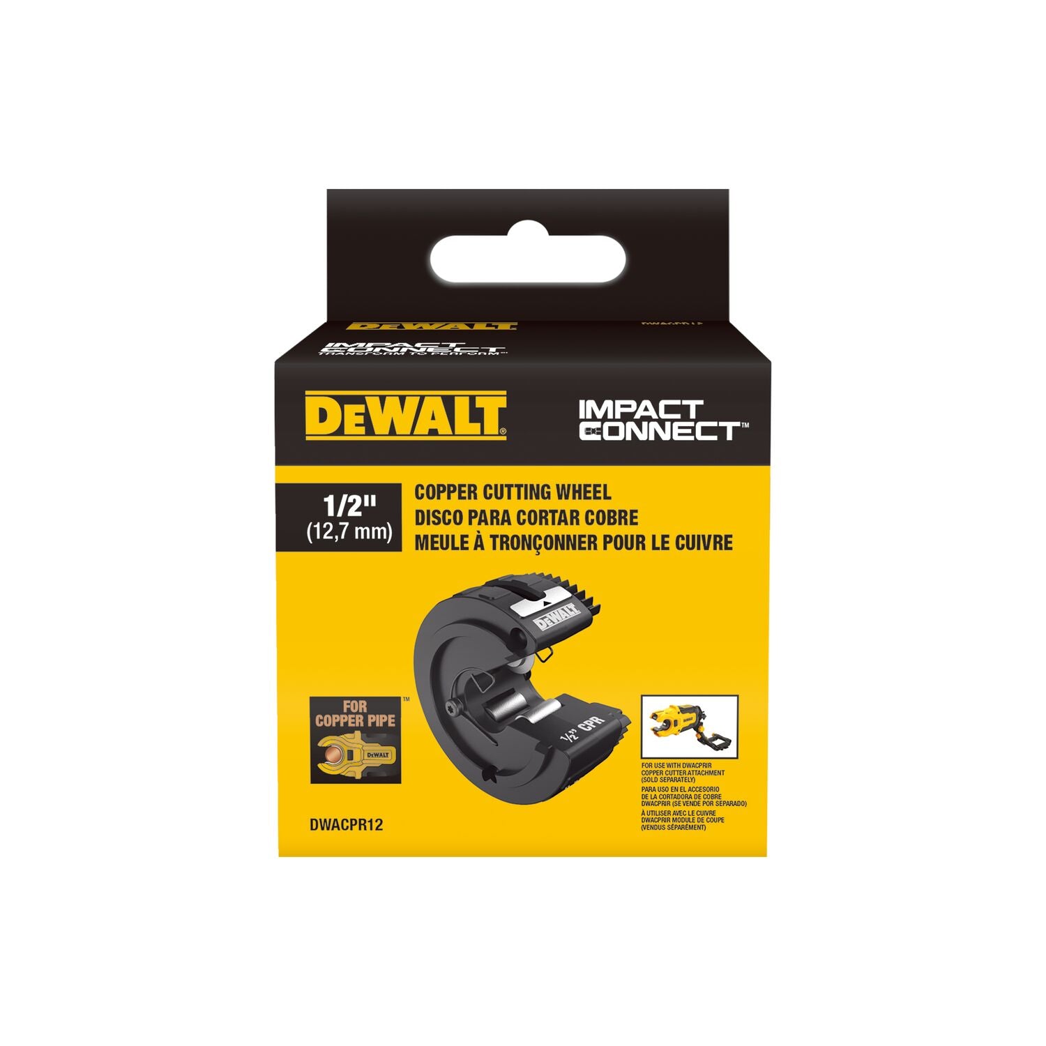 Molette de coupe pour cuivre DEWALT DWACPR12-Impact Connect 1/2 po