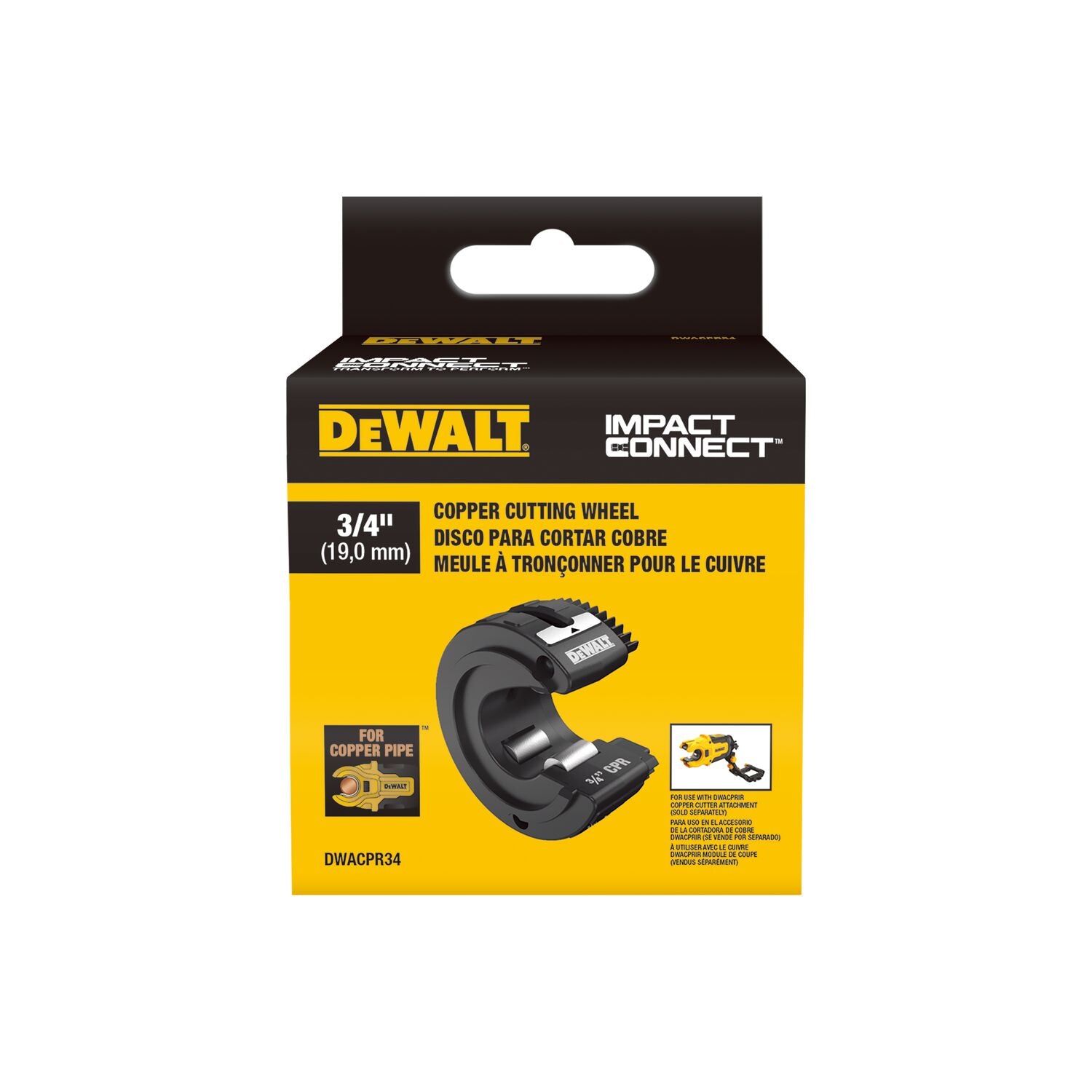 Molette de coupe pour cuivre DEWALT DWACPR34-Impact Connect 3/4 po