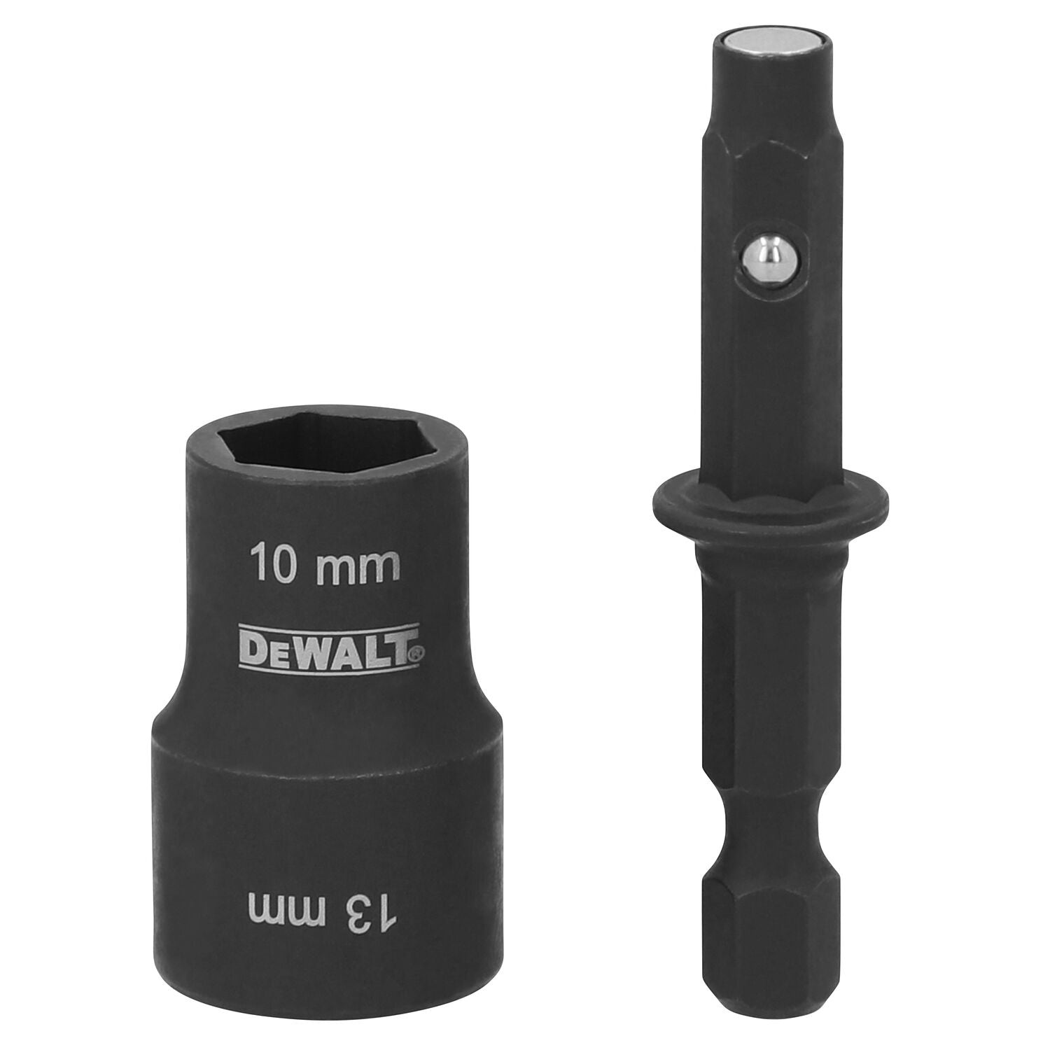 DEWALT DWADEND1013MM - Douille 10 mm et 13 mm avec rallonge courte