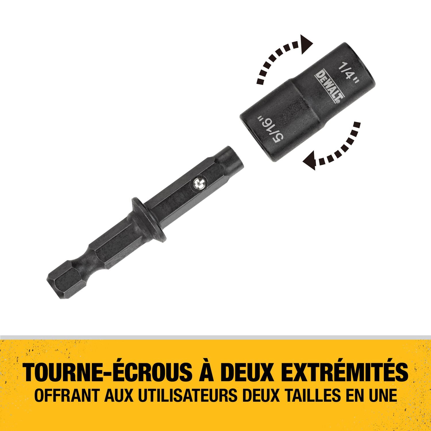 Tournevis à douille réversible DEWALT DWADEND14516-1/4 po + 5/16 po