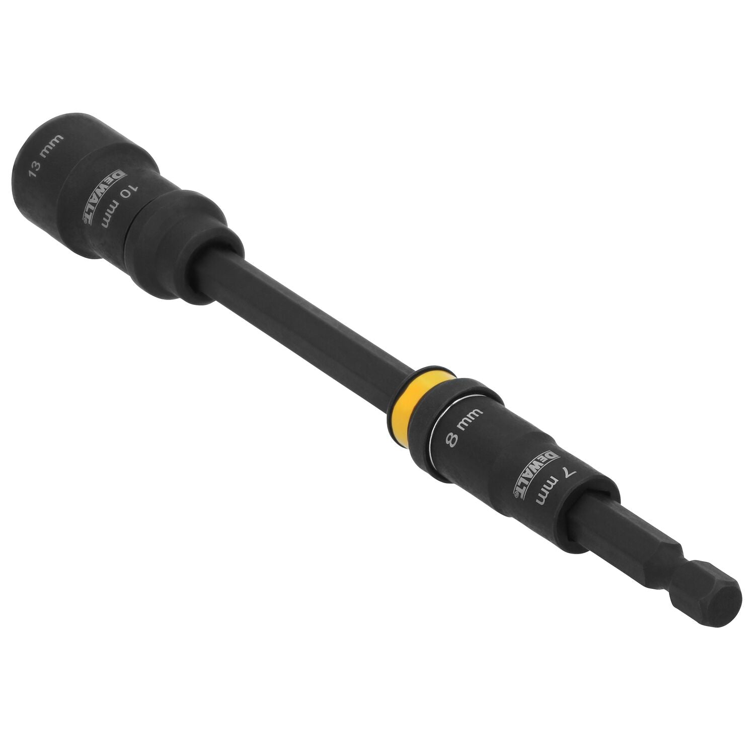 DEWALT DWADENDEXT-2MM- 7mm & 8mm Socket, 10mm & 13mm Socket, with 6” Extension