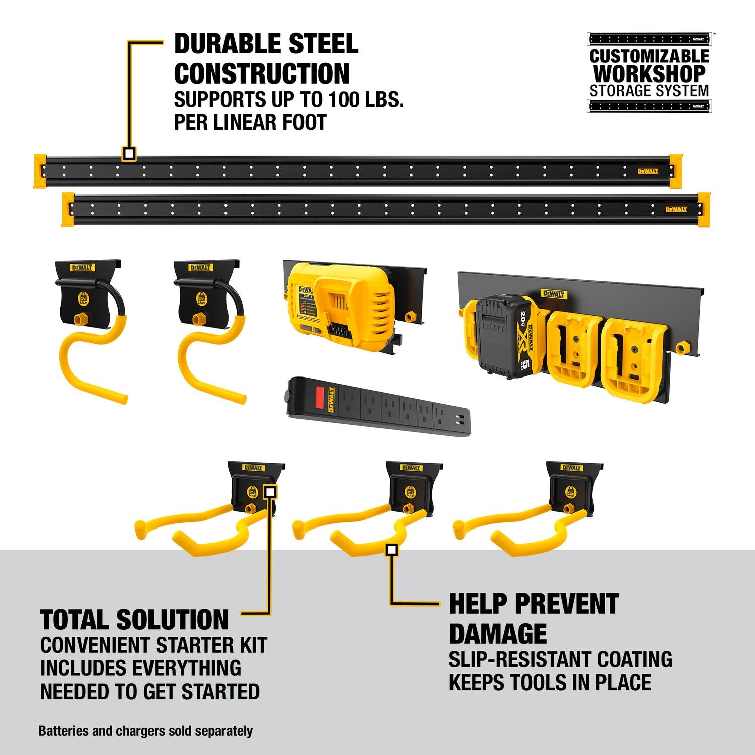 DEWALT DWST82826 - Kit de rangement pour pelouse et jardin