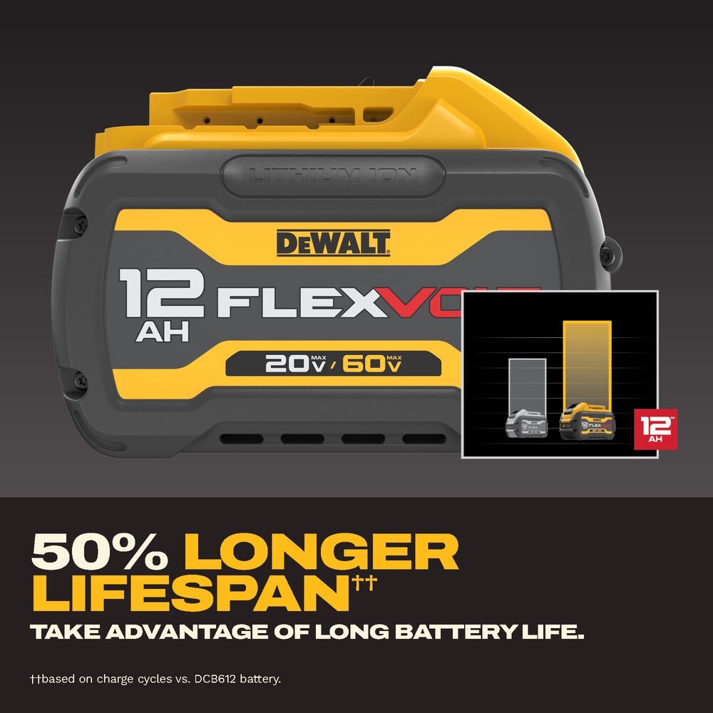 DEWALT DCB6112 20V/60V MAX FLEXVOLT 12Ah Tabless Lithium-Ion Battery