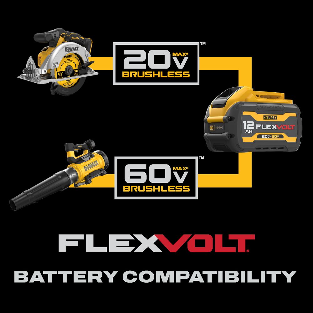 DEWALT DCB6112 20V/60V MAX FLEXVOLT 12Ah Tabless Lithium-Ion Battery