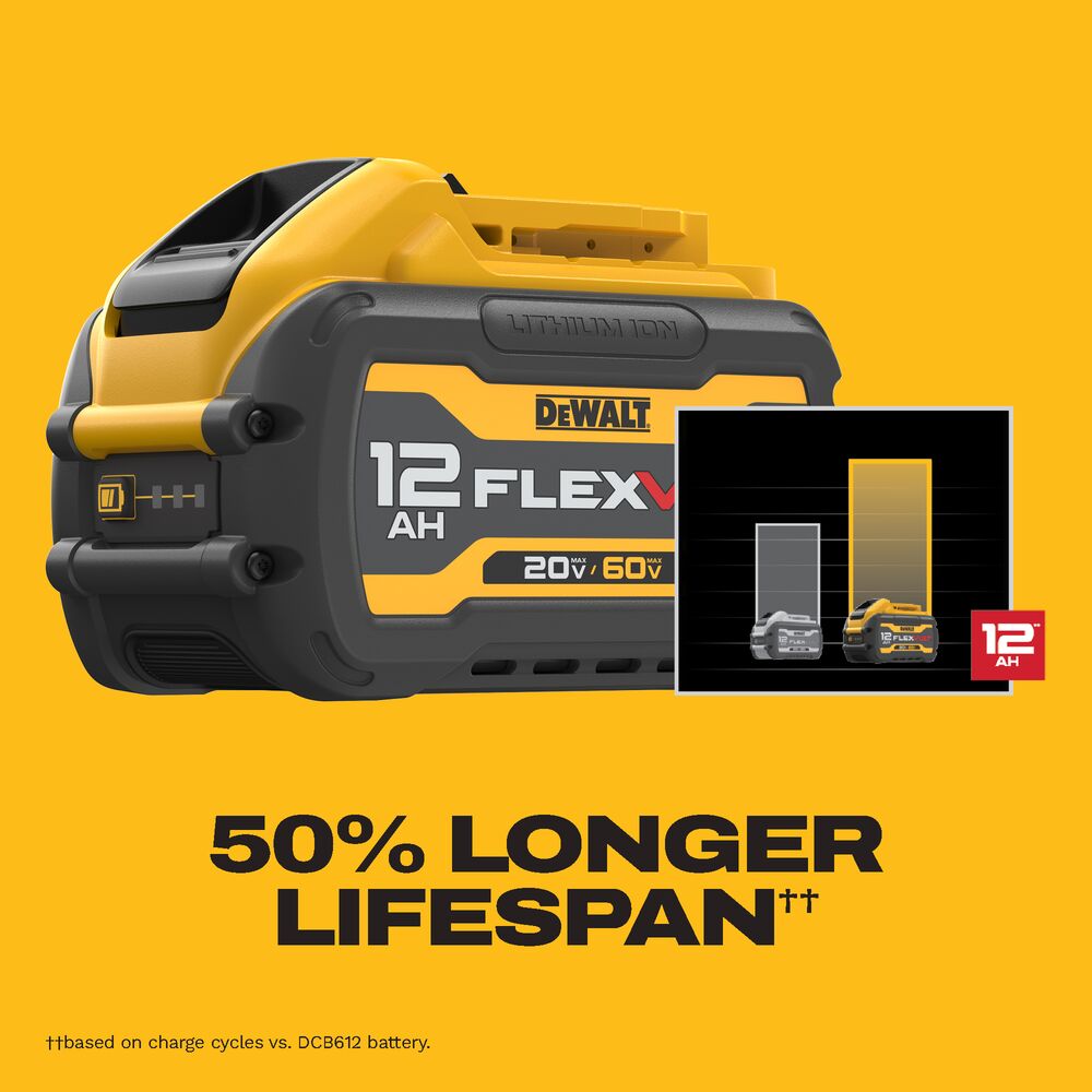 DEWALT DCB6112 20V/60V MAX FLEXVOLT 12Ah Tabless Lithium-Ion Battery