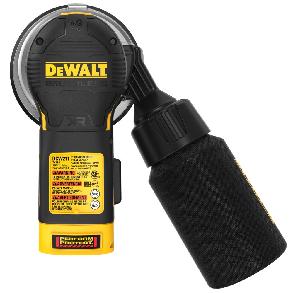 DEWALT DCW211B 20V MAX* XR® 5 in. Brushless Cordless Variable-Speed Random Orbit Sander (Tool Only)