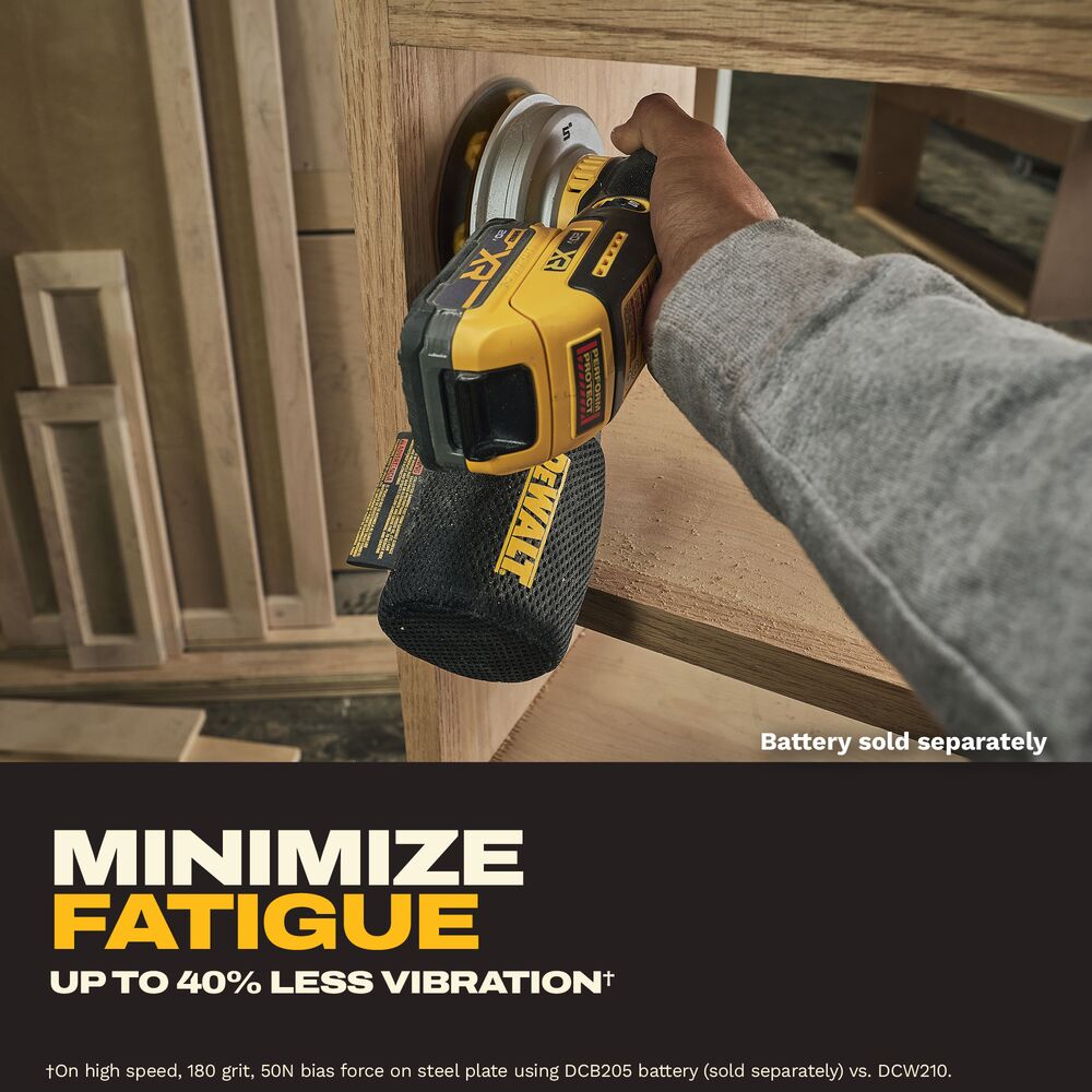 DEWALT DCW211B 20V MAX* XR® 5 in. Brushless Cordless Variable-Speed Random Orbit Sander (Tool Only)