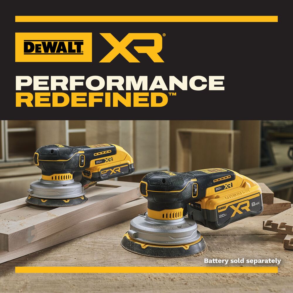 DEWALT DCW211B 20V MAX* XR® 5 in. Brushless Cordless Variable-Speed Random Orbit Sander (Tool Only)