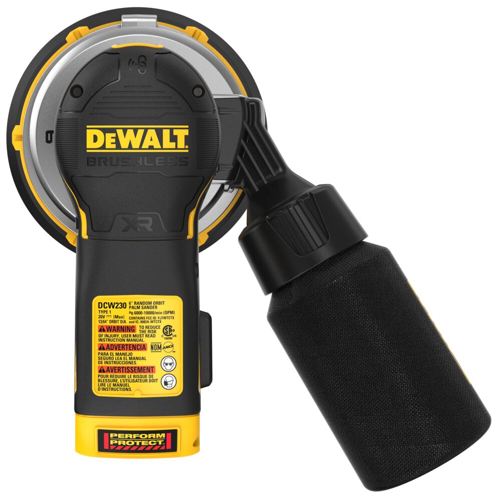 DEWALT DCW230B 20V MAX* XR® Brushless 6 in. Random Orbital Sander (Tool Only)