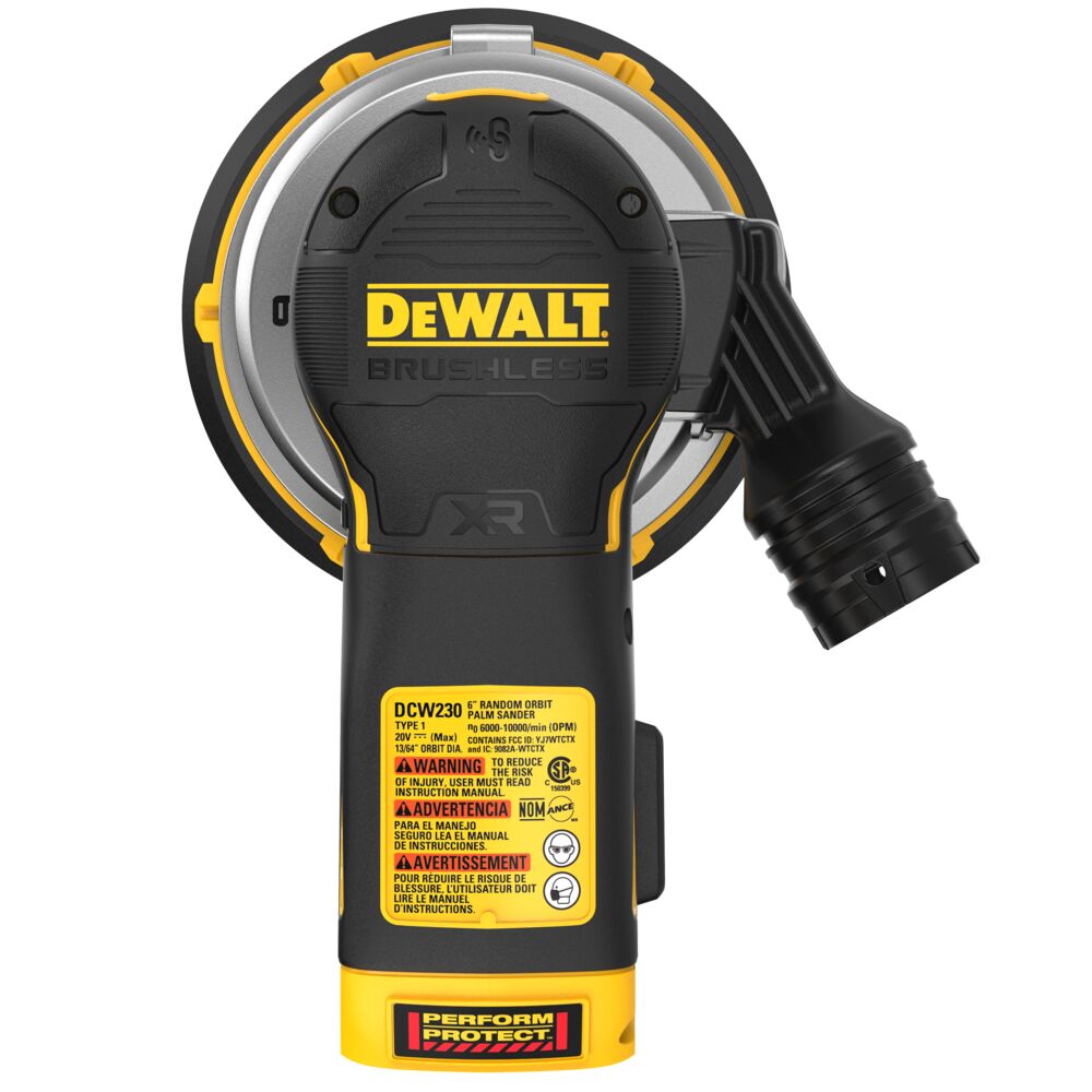 DEWALT DCW230B 20V MAX* XR® Brushless 6 in. Random Orbital Sander (Tool Only)
