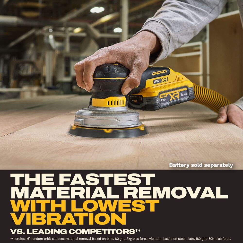 DEWALT DCW230B 20V MAX* XR® Brushless 6 in. Random Orbital Sander (Tool Only)