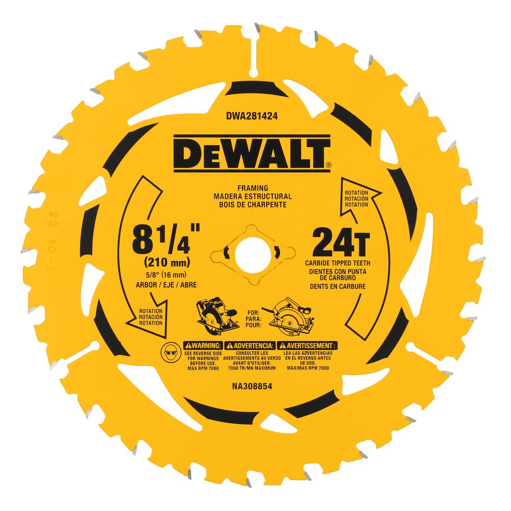 Lame simple DEWALT DWA281424-8-1/4 po 24 dents