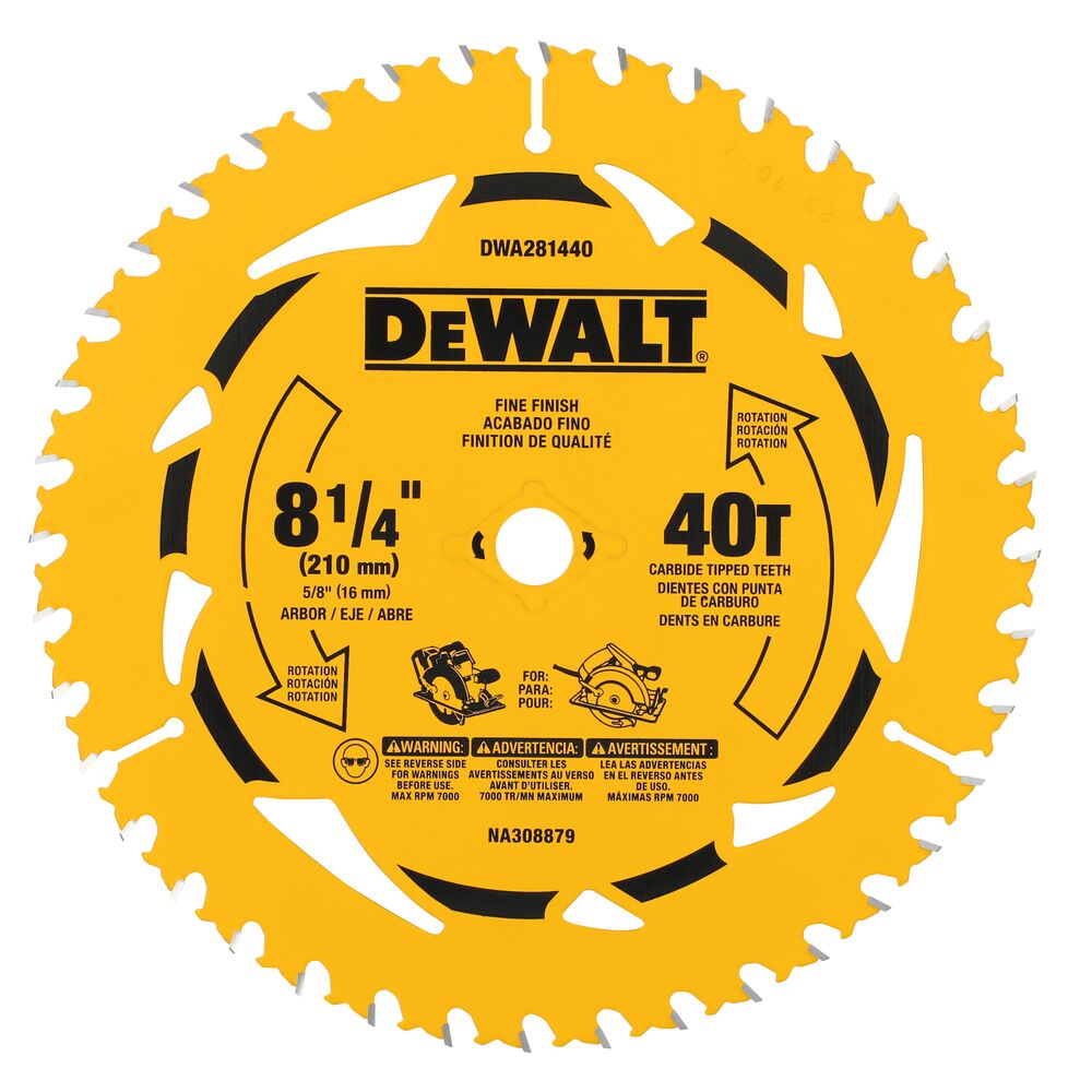 DEWALT DWA281440-8 1/4In 40T Single Blade