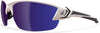 Lunettes de sécurité polarisées enveloppantes Edge TSDKAP248-G2 Khor G2, anti-rayures, antidérapantes, UV 400, qualité militaire, conformes aux normes ANSI/ISEA et MCEPS, 5,04 pouces de large, monture blanche/verres miroir bleus de précision Aqua 