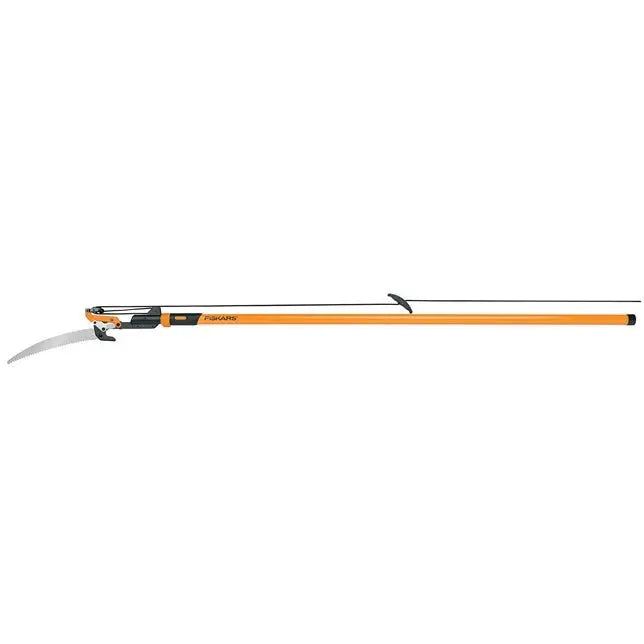 Fiskars FSK393981 Power-Lever® Extendable Pole Saw & Pruner (7'–14') - Wise Line Tools