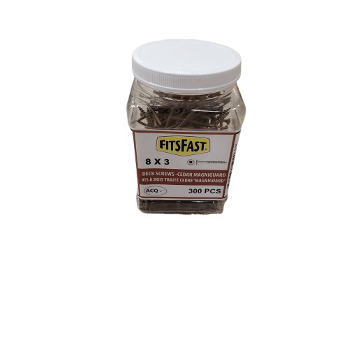 FITSFAST CONSTRUCTION SCREWS # 8X3", JAR 300, YELLOW - Wise Line Tools