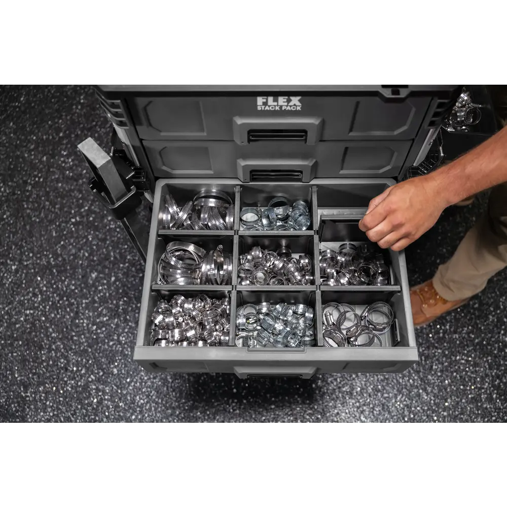 FLEX FS1105 - FLEX STACK PACK™ 3-Drawer Tool Box - Wise Line Tools