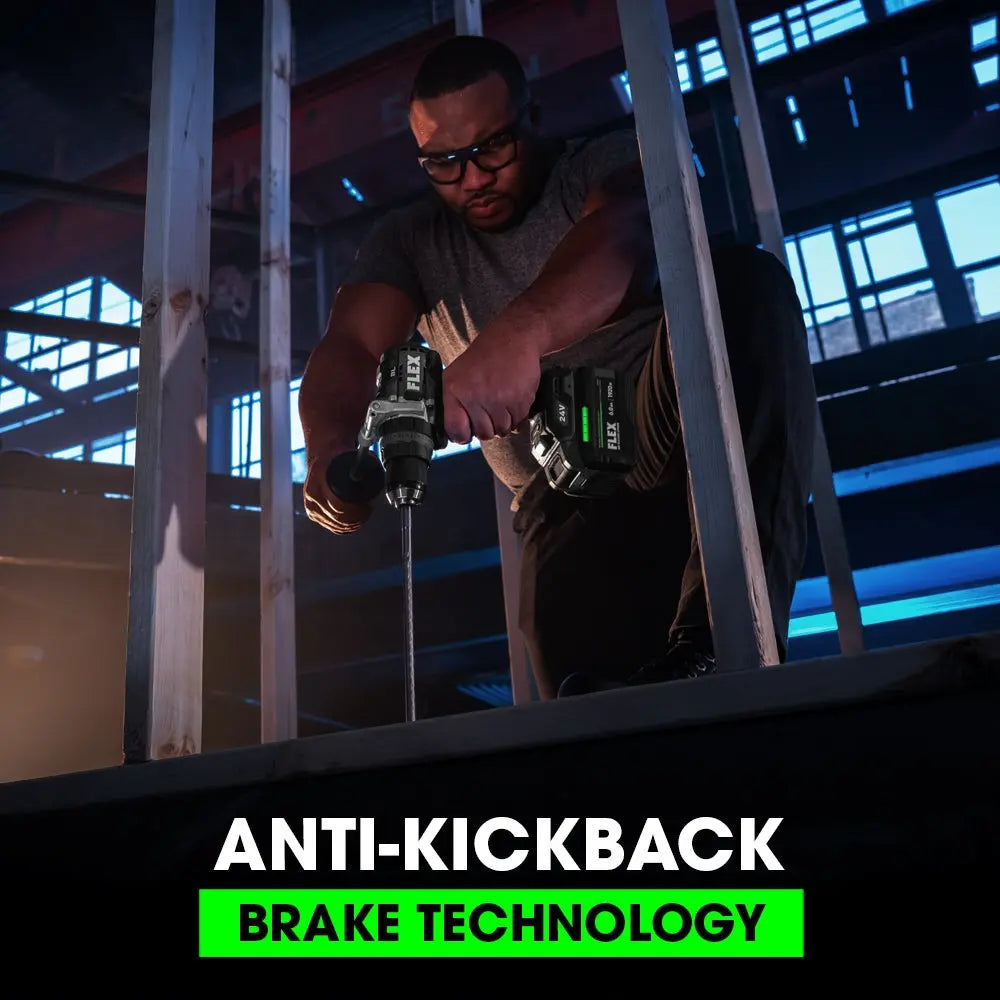 FLEX FX1271T-Z - 1/2" 2-SPEED HAMMER DRILL WITH TURBO MODE TOOL ONLY FLEX