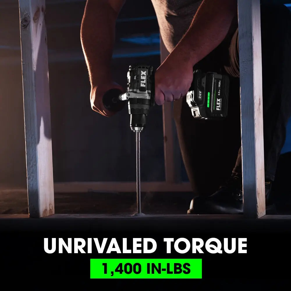 FLEX FX1271T-Z - 1/2" 2-SPEED HAMMER DRILL WITH TURBO MODE TOOL ONLY FLEX