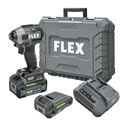 FLEX FX1371A-2B - 1/4" QUICK EJECT HEX IMPACT DRIVER WITH MULTI-MODE KIT - Wise Line Tools
