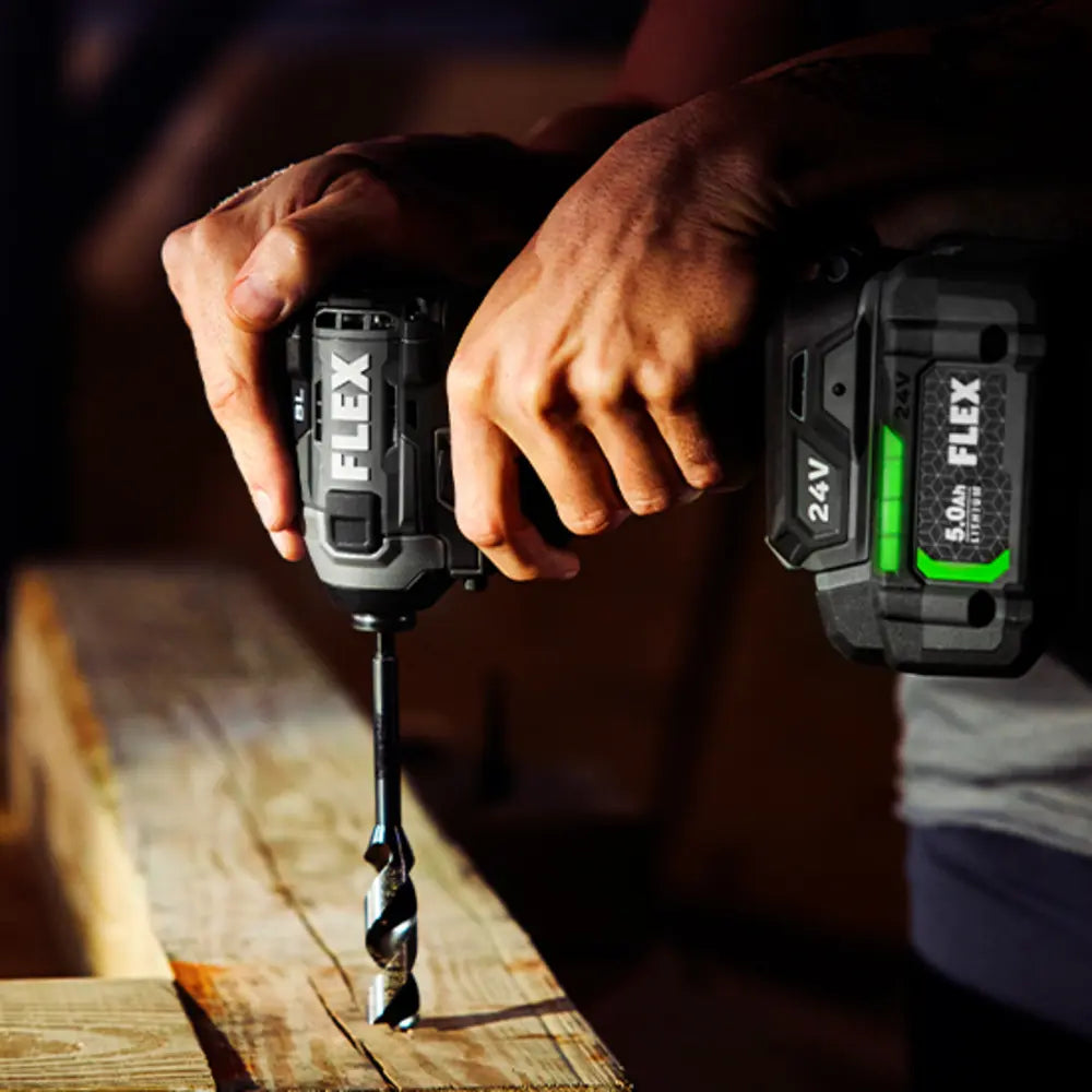 FLEX FX1371A-2B - 1/4" QUICK EJECT HEX IMPACT DRIVER WITH MULTI-MODE KIT - Wise Line Tools