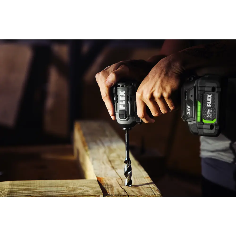 FLEX FX1371A-2B - 1/4" QUICK EJECT HEX IMPACT DRIVER WITH MULTI-MODE KIT - Wise Line Tools