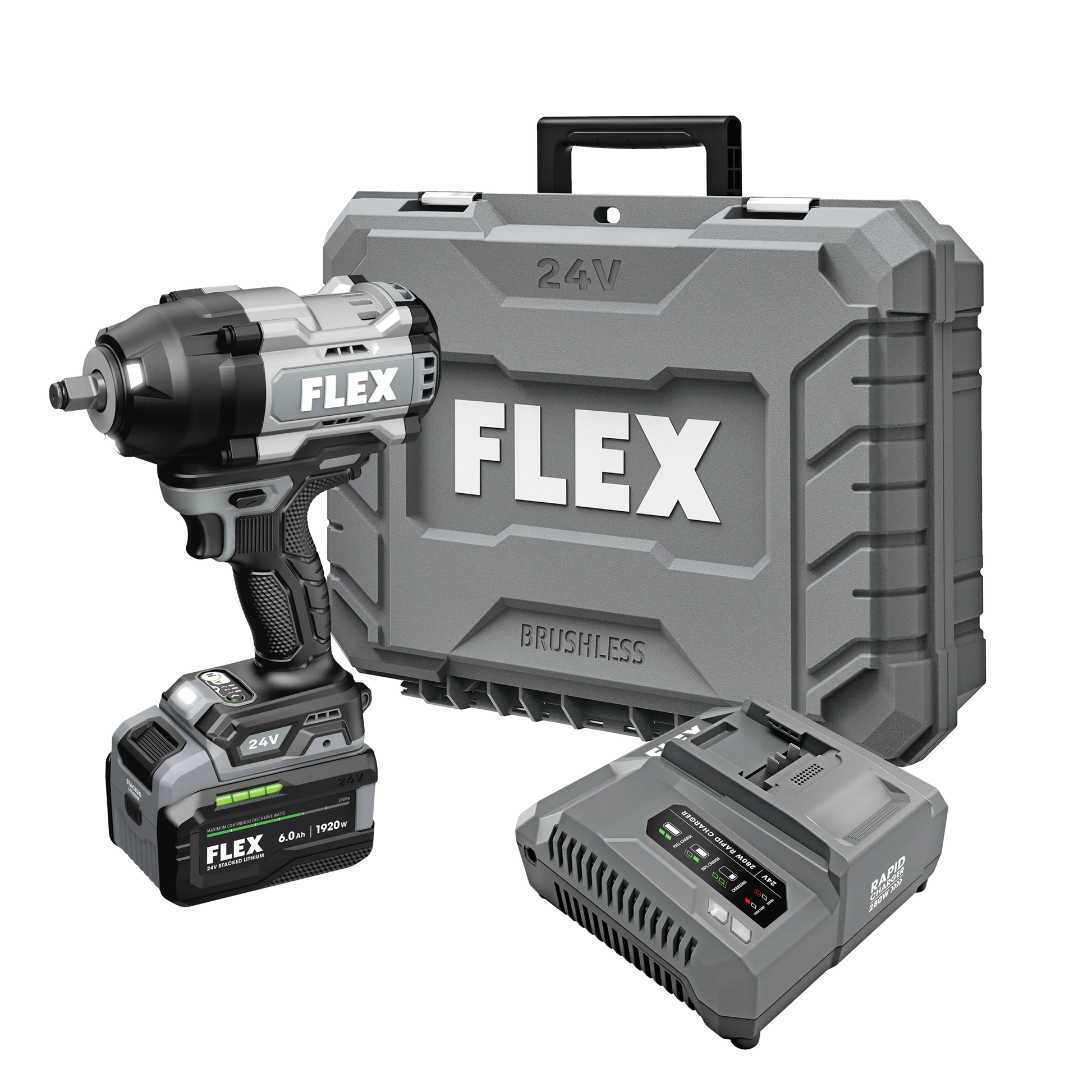 FLEX FX1472-1H - 1/2" High-Torque Impact Wrench Stacked Lithium Kit - Wise Line Tools