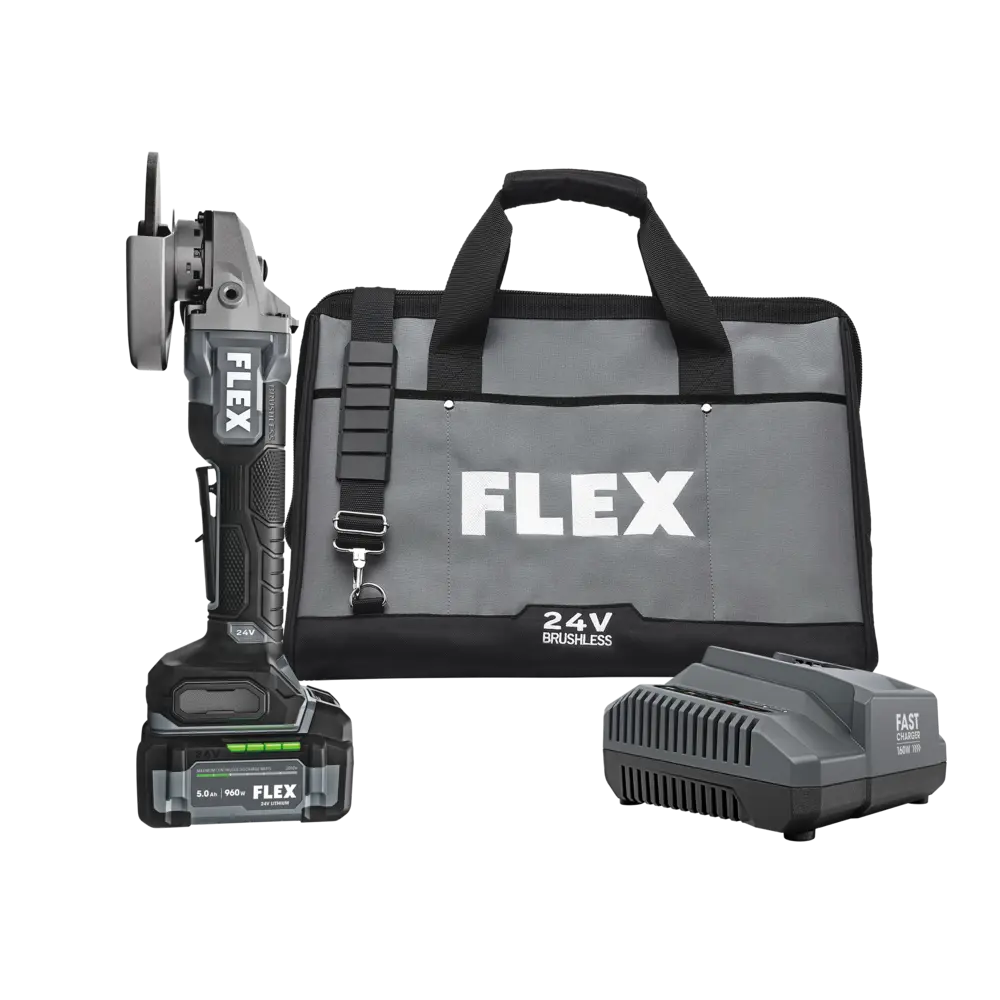 FLEX FX3171A-1C - 5" VARIABLE SPEED ANGLE GRINDER WITH PADDLE SWITCH KIT - Wise Line Tools