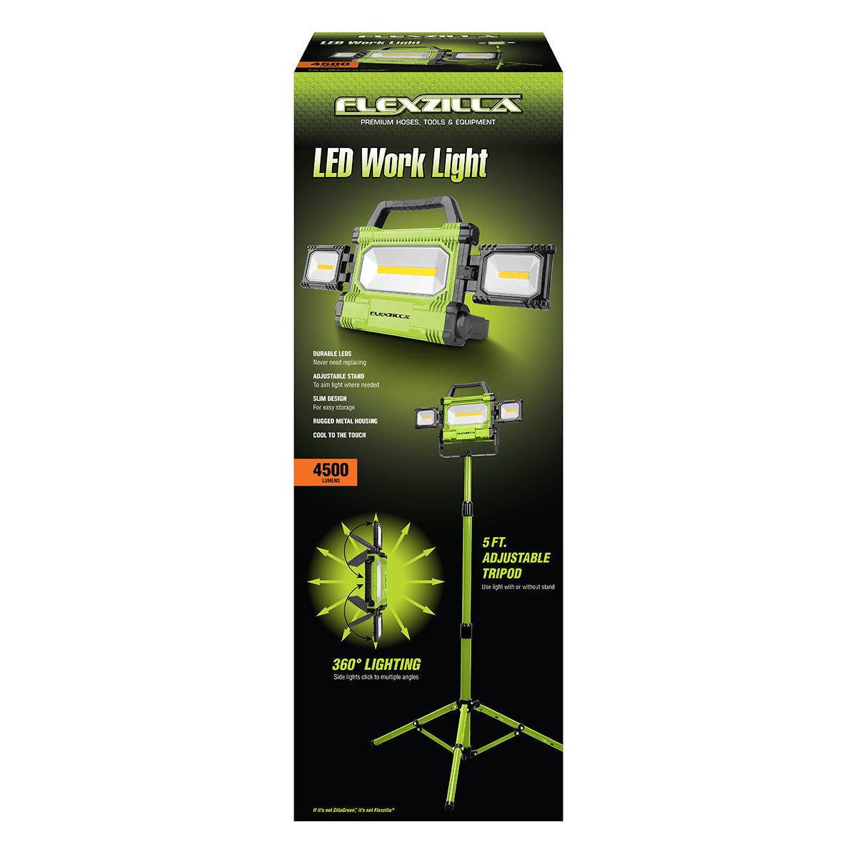 Flexzilla - FZLEDTS04 - 4500 Lumen LED Tripod Work Light w/6ft Cord
